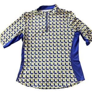 Tail Activewear Women’s Quarter Zip Golf Tennis  Pickleball Top Geometric M